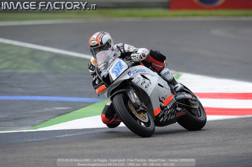 2010-05-08 Monza 0463 - La Roggia - Supersport - Free Practice - Miguel Praia -  Honda CBR600RR